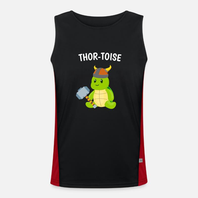 Mignons Vikings Thor Turtle Enfants Débardeur respirant contrasté Homme 