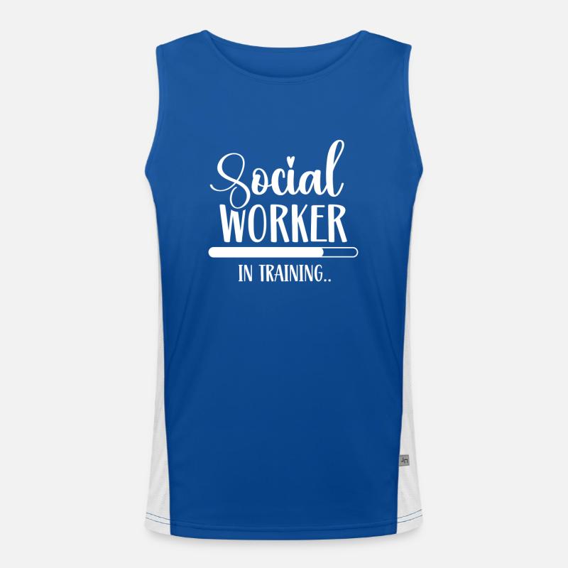 Social Worker In Training Trainee Men's Functional Contrast Tank Top 