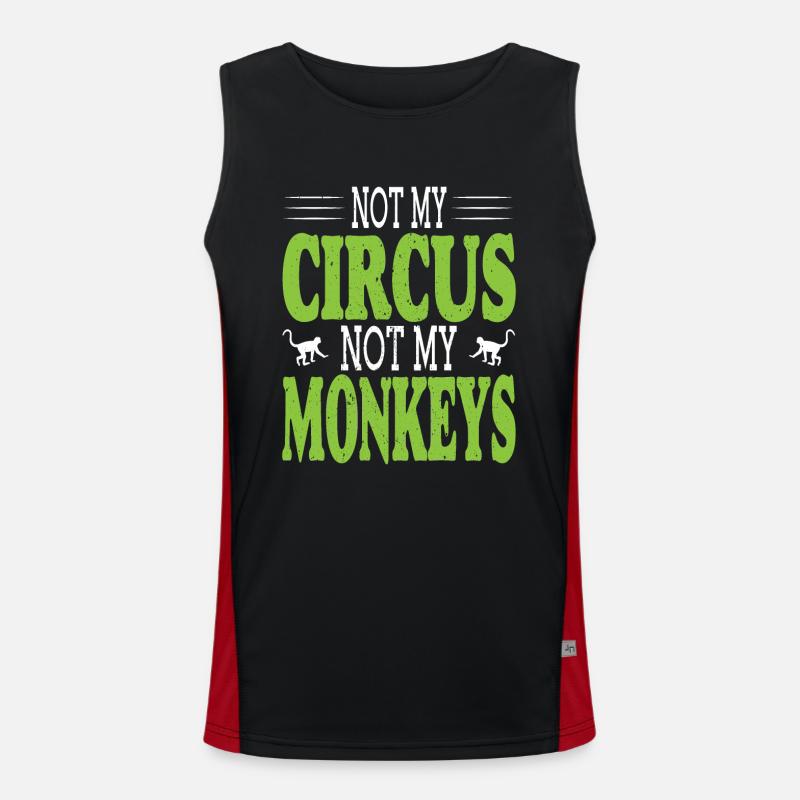 Pas mon cirque, pas mes singes Débardeur respirant contrasté Homme 