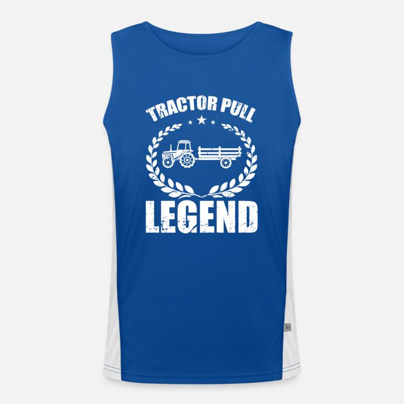 Tractor Pull Legend - Men's Functional Contrast Tank Top 