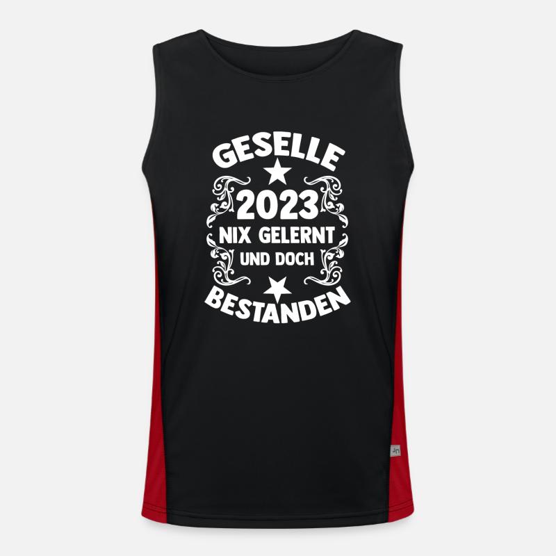 Handwerker Gesellenprüfung 2023 Gesellenbrief Ges Funktionelles Kontrast-Tank Top für Männer 