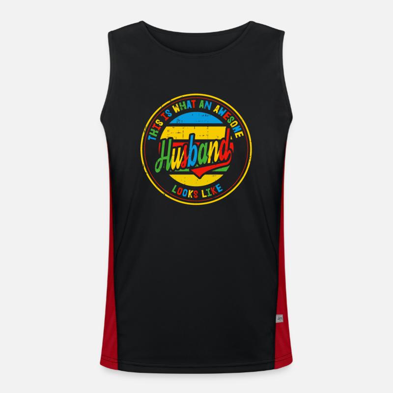 Bester Ehemann der Welt Retro Geschenk Funktionelles Kontrast-Tank Top für Männer 