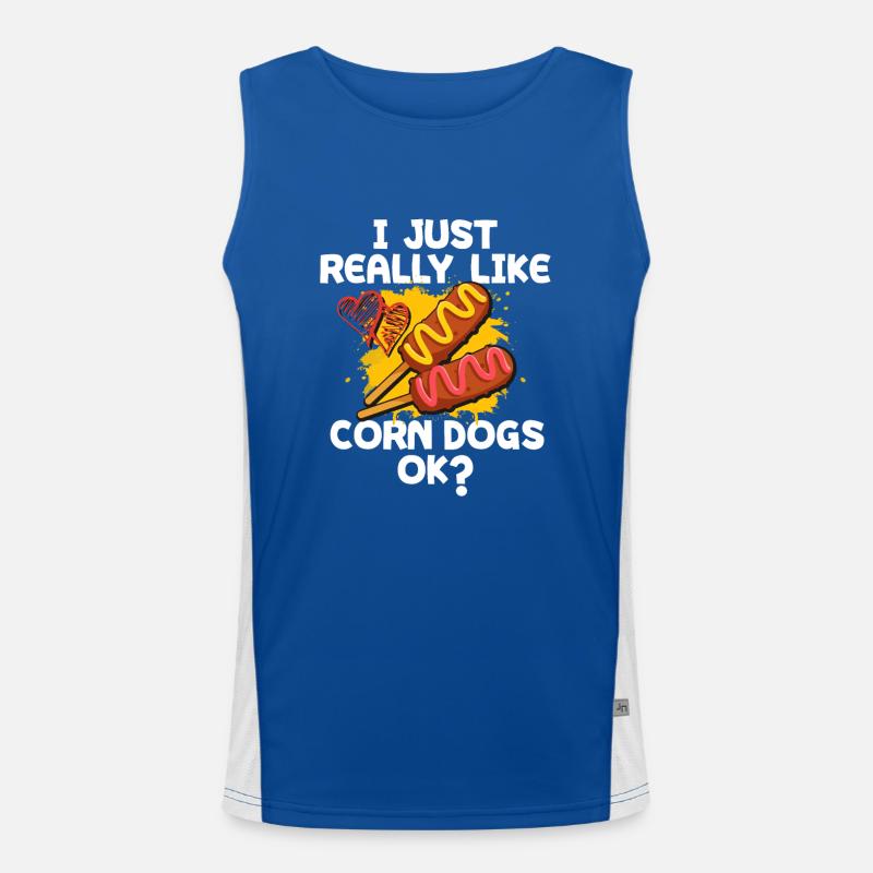 Corn Dog Funktionelles Kontrast-Tank Top für Männer 