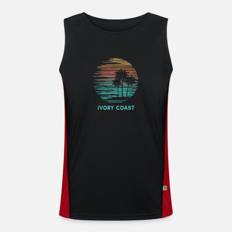 Elfenbeinküste Côte divoire Afrika Cooles Souvenir Funktionelles Kontrast-Tank Top für Männer 