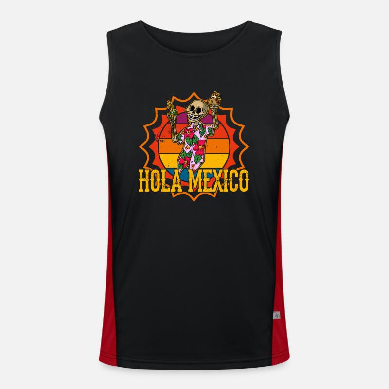 Mexique Vacances Été Taco Tequila Mexicain Débardeur respirant contrasté Homme 