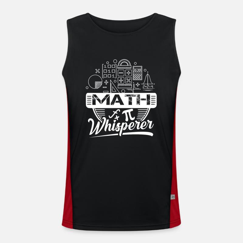 Mathematician Mathematician Math Whisperer - Men's Functional Contrast Tank Top  - black/red