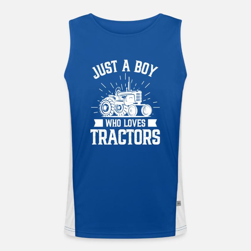 Juste un garçon qui aime les tracteurs - (2) Débardeur respirant contrasté Homme 