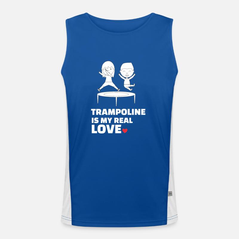 Ich Liebe Trampolin Funktionelles Kontrast-Tank Top für Männer 