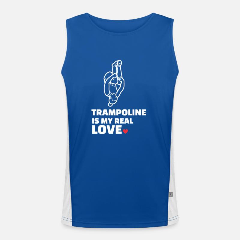 Ich Liebe Trampolin Funktionelles Kontrast-Tank Top für Männer 