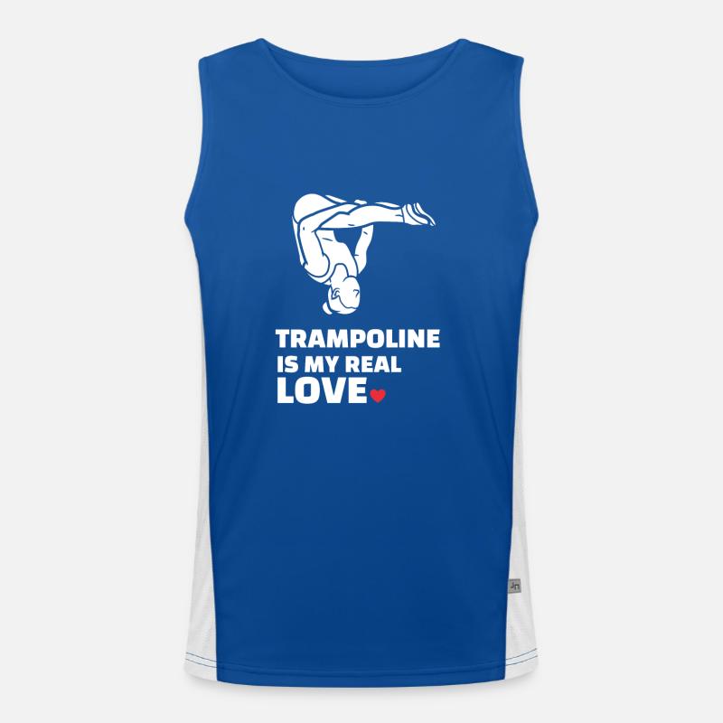 Ich Liebe Trampolin Funktionelles Kontrast-Tank Top für Männer 