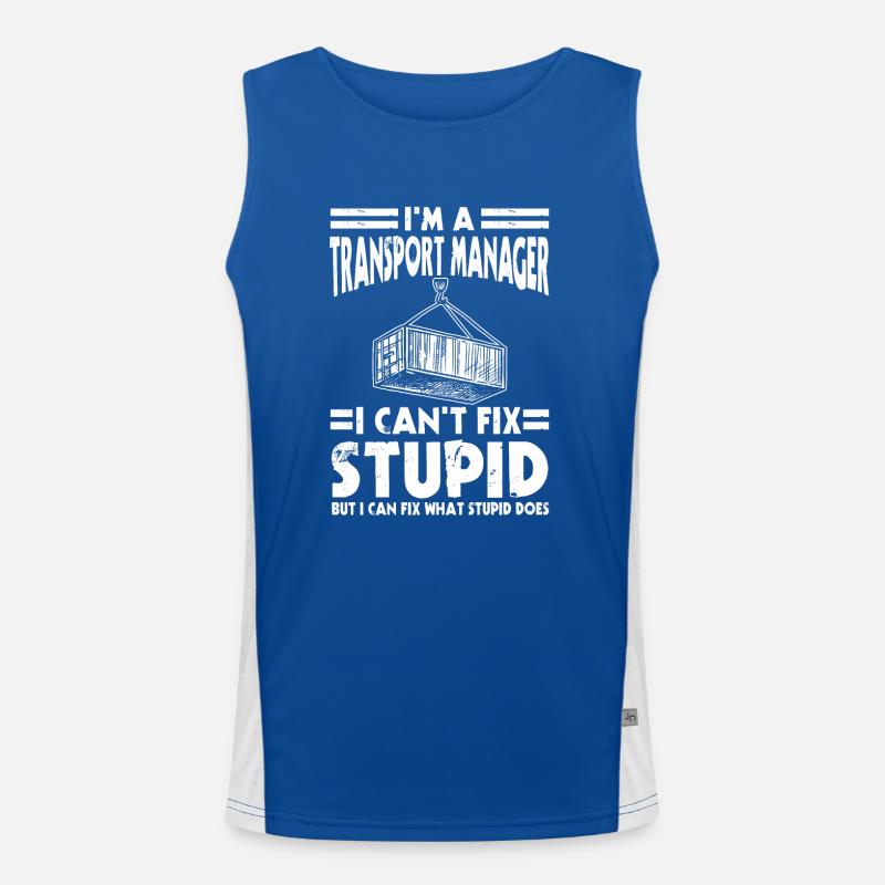 Retro Ferry Clothing Container Ship Men's Functional Contrast Tank Top 