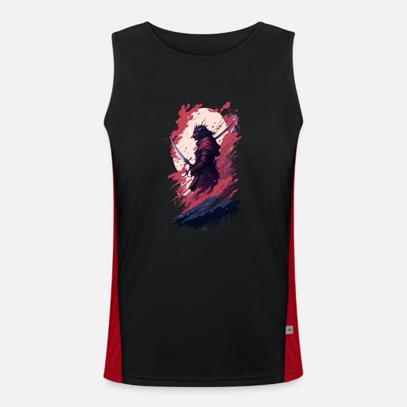 Shadow Samurai: Colorful Chaos Unleashed Funktionelles Kontrast-Tank Top für Männer 