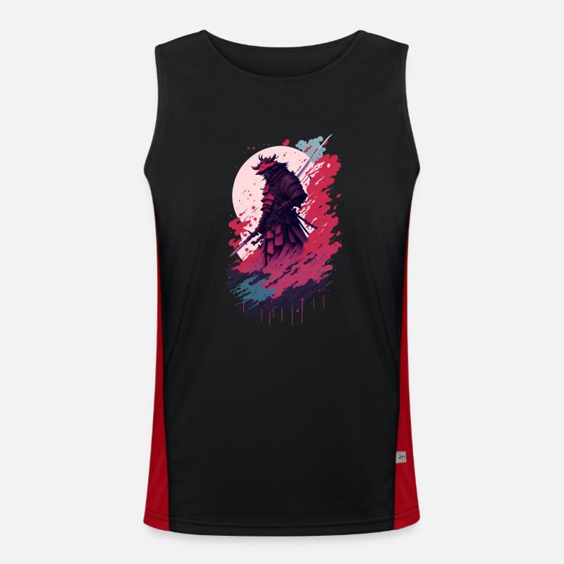 Shadow Samurai: Colorful Chaos Unleashed Funktionelles Kontrast-Tank Top für Männer 