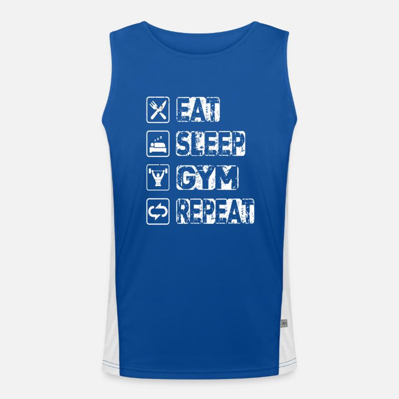 Manger Sleep Gym Répéter Débardeur respirant contrasté Homme 