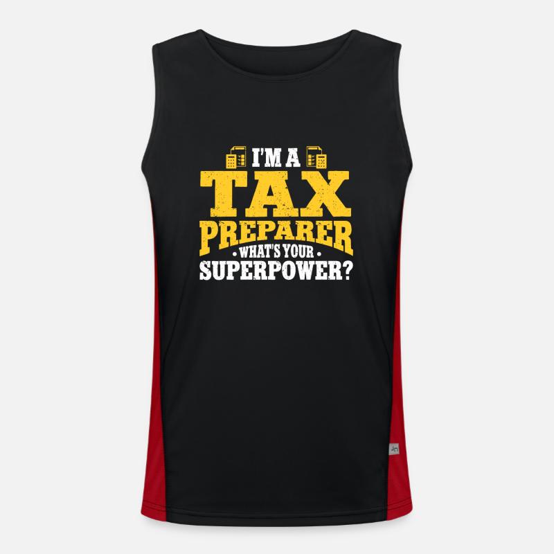 Steuersaison Cpa Buchhalter Geschenk Steuertag Funktionelles Kontrast-Tank Top für Männer 