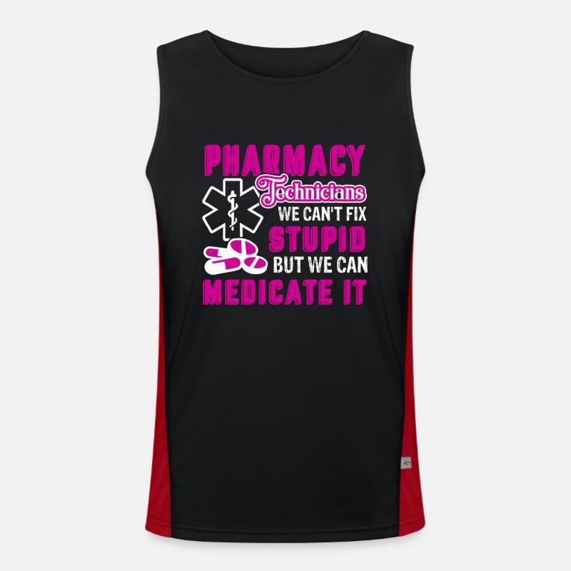 Pharmacy Technician Pharmacy Technician Can't Fix Men's Functional Contrast Tank Top 