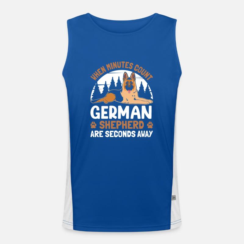 German Shepherds Men's Functional Contrast Tank Top 