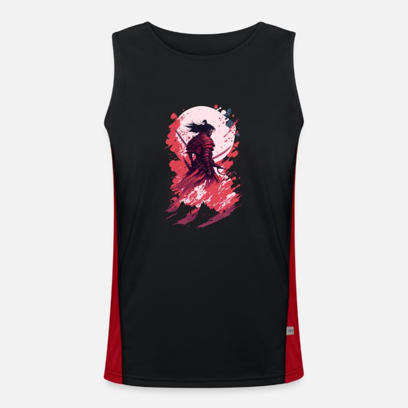 Shadow Samurai: Colorful Chaos Unleashed Funktionelles Kontrast-Tank Top für Männer 