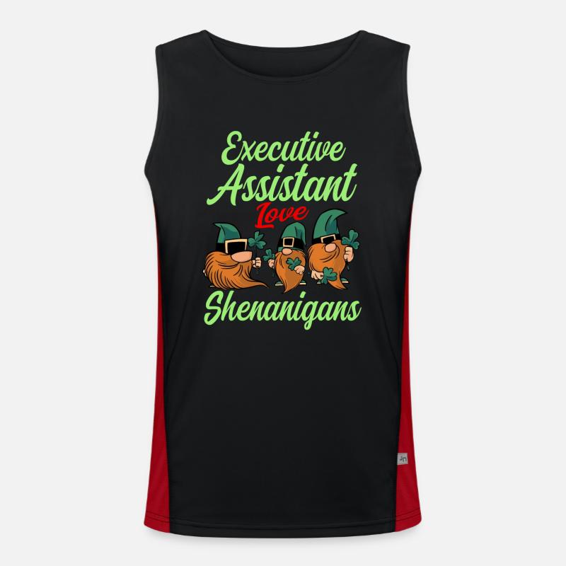 Executive Assistant St. Patrick's Day - Men's Functional Contrast Tank Top  - black/red