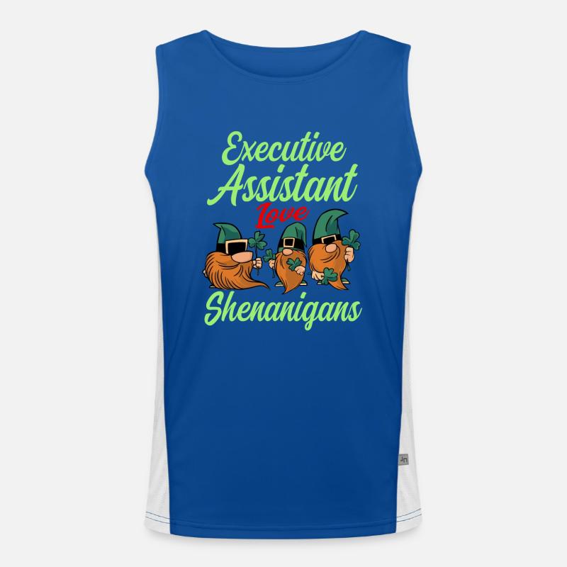 Vorstandsassistentin St. Patrick's Day Funktionelles Kontrast-Tank Top für Männer 