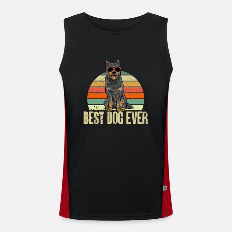 Bouvier australien Red Blue Heeler Débardeur respirant contrasté Homme 