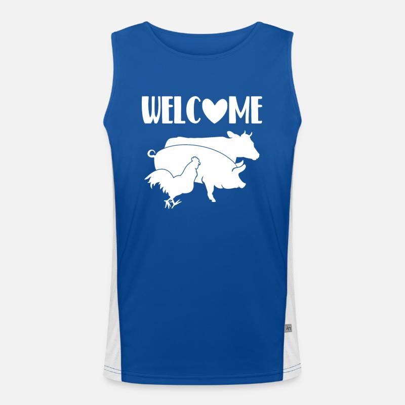 Willkommen - Funktionelles Kontrast-Tank Top für Männer 