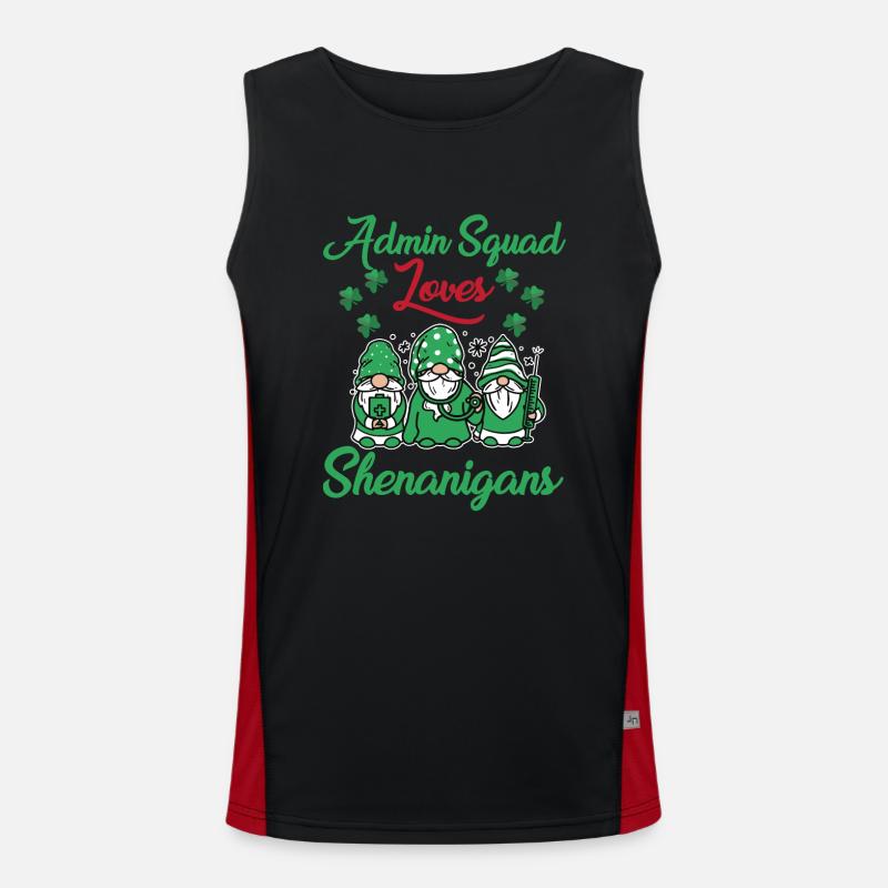 Admin Squad Love Shenanigans St. Patrick's Day Funktionelles Kontrast-Tank Top für Männer 