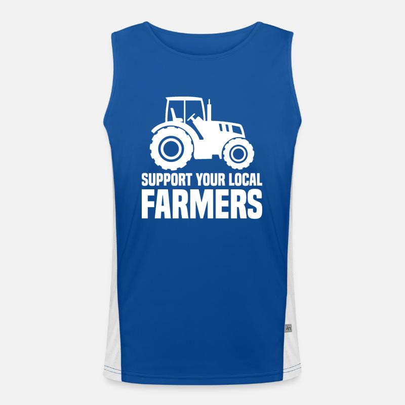 Support your local farmers - Men's Functional Contrast Tank Top 