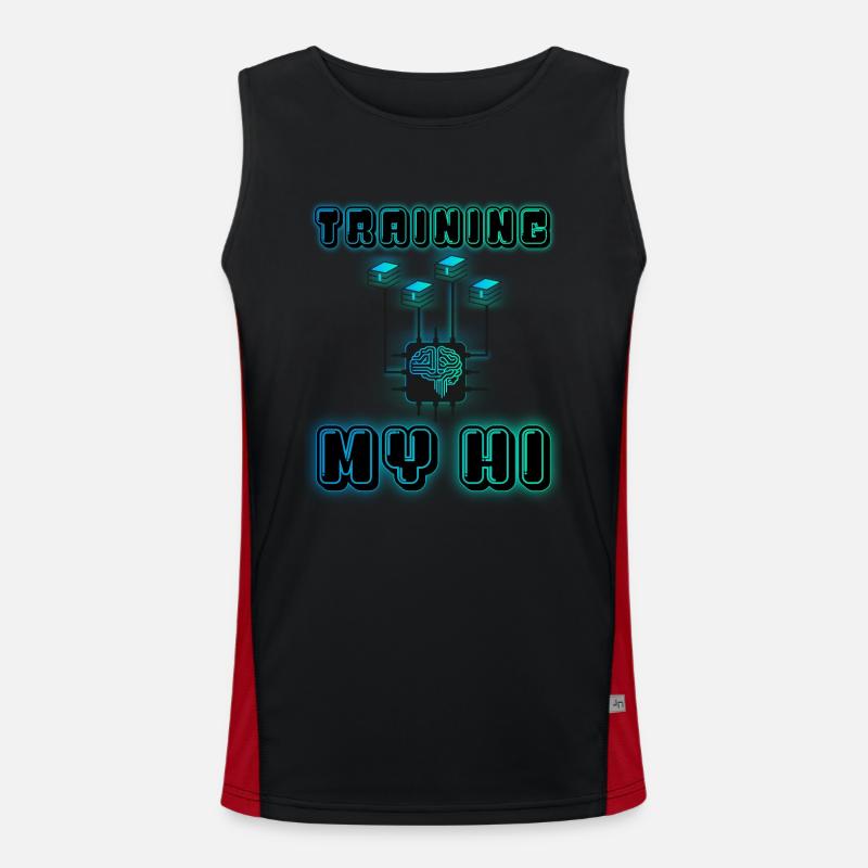 TRAINING MY HI (Human Intelligence) Men's Functional Contrast Tank Top 