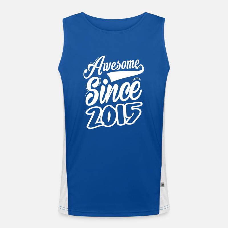 Awesome Since 2015 Funktionelles Kontrast-Tank Top für Männer 
