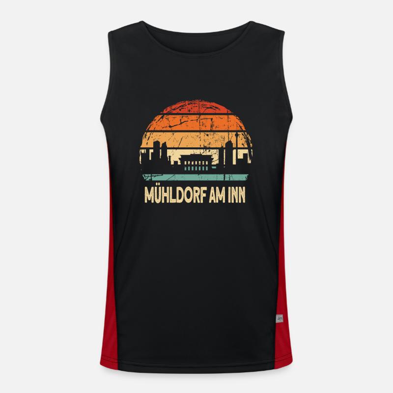 Mühldorf am Inn Funktionelles Kontrast-Tank Top für Männer 