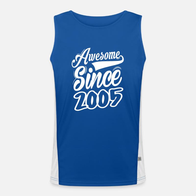 Awesome Since 2005 Funktionelles Kontrast-Tank Top für Männer 