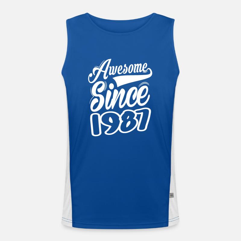 Awesome Since 1987 Funktionelles Kontrast-Tank Top für Männer 