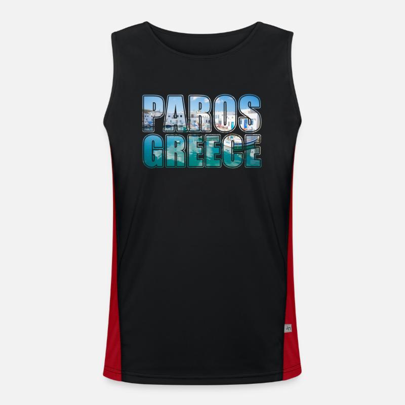Paros Grèce Souvenir Débardeur respirant contrasté Homme 
