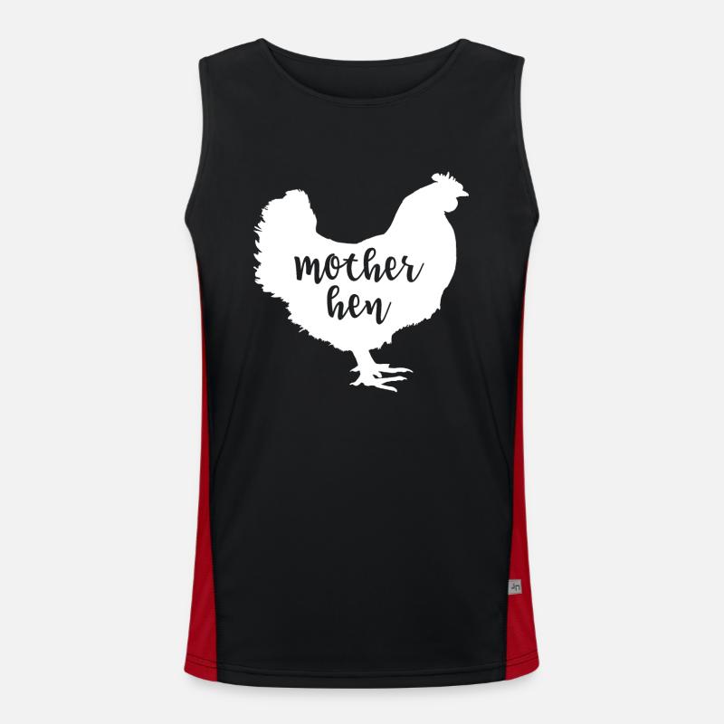 Mutter Henne - Funktionelles Kontrast-Tank Top für Männer 