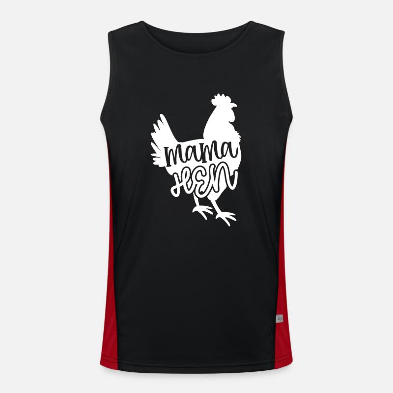 Mama Henne 3 - Funktionelles Kontrast-Tank Top für Männer 