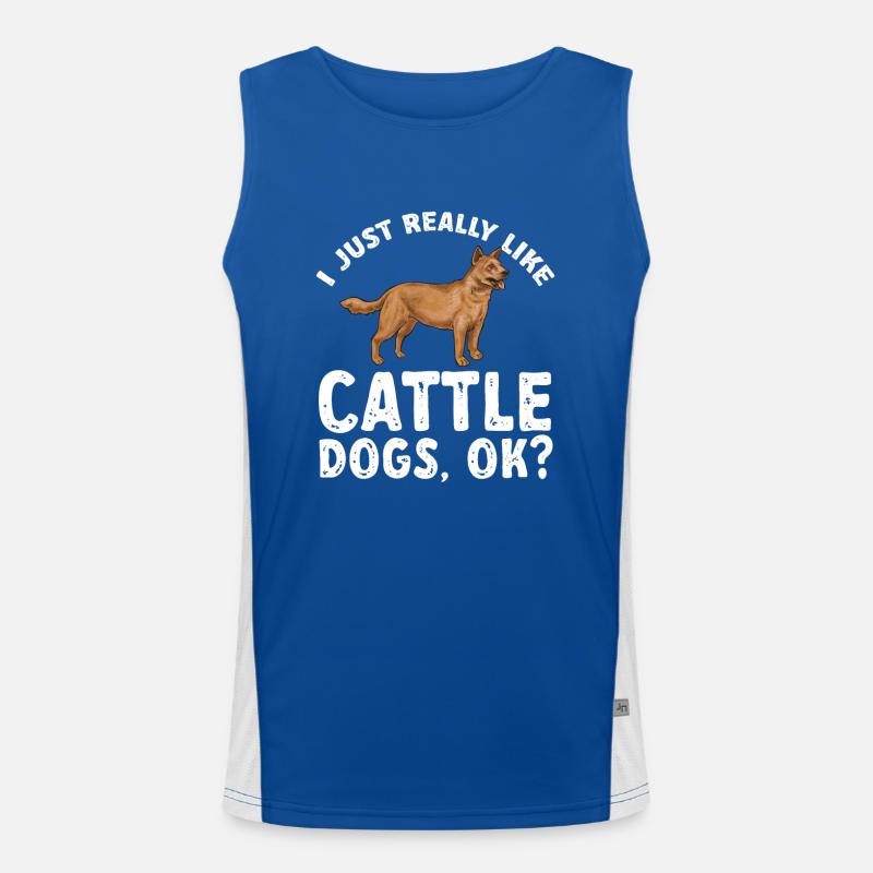 Bouvier australien Red Blue Heeler Débardeur respirant contrasté Homme 