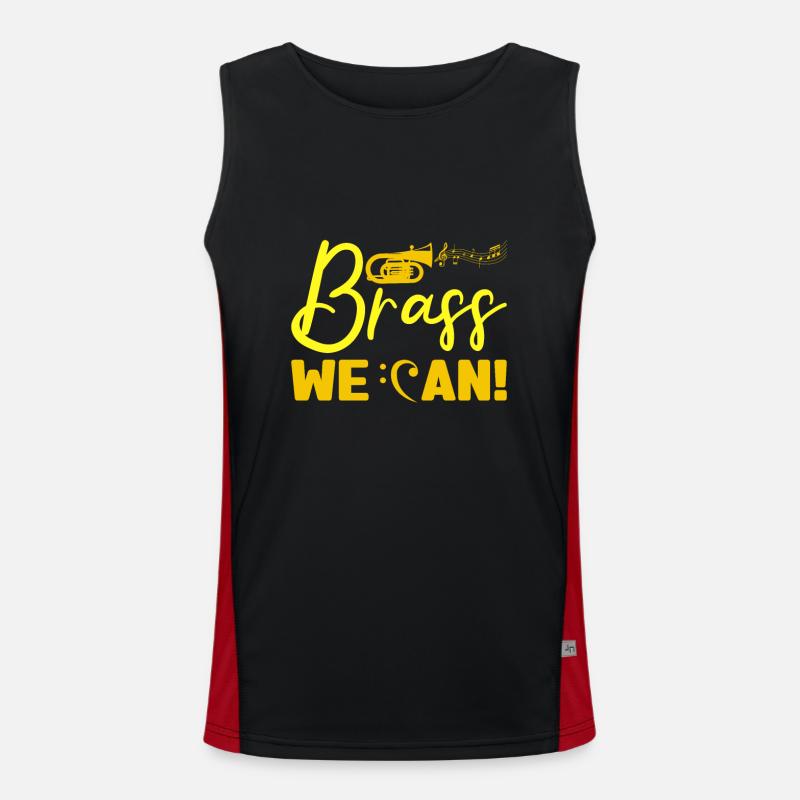 Brass We Can Baritone Player Gift Idea Funktionelles Kontrast-Tank Top für Männer 