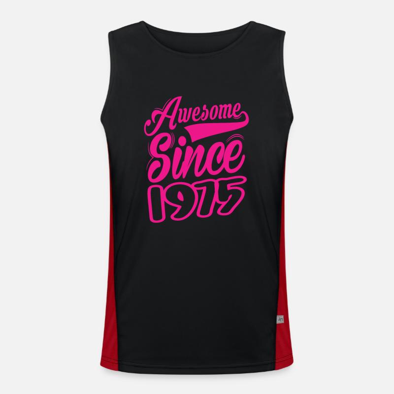 Awesome Since 1975 Funktionelles Kontrast-Tank Top für Männer 