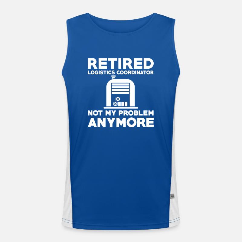 Retired Logistics Coordinator Pension Men's Functional Contrast Tank Top 