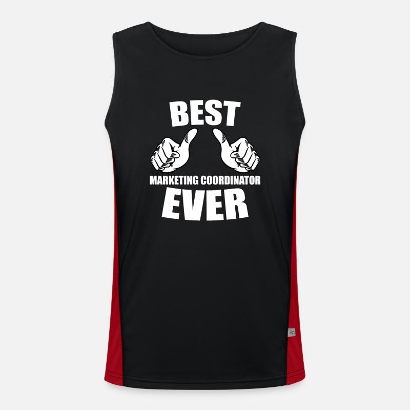 Funny Marketing Coordinator Design Men's Functional Contrast Tank Top 