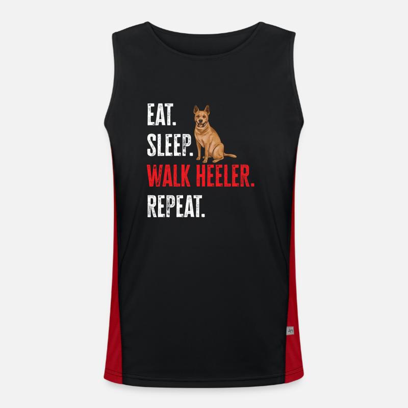 Bouvier australien Red Blue Heeler Débardeur respirant contrasté Homme 