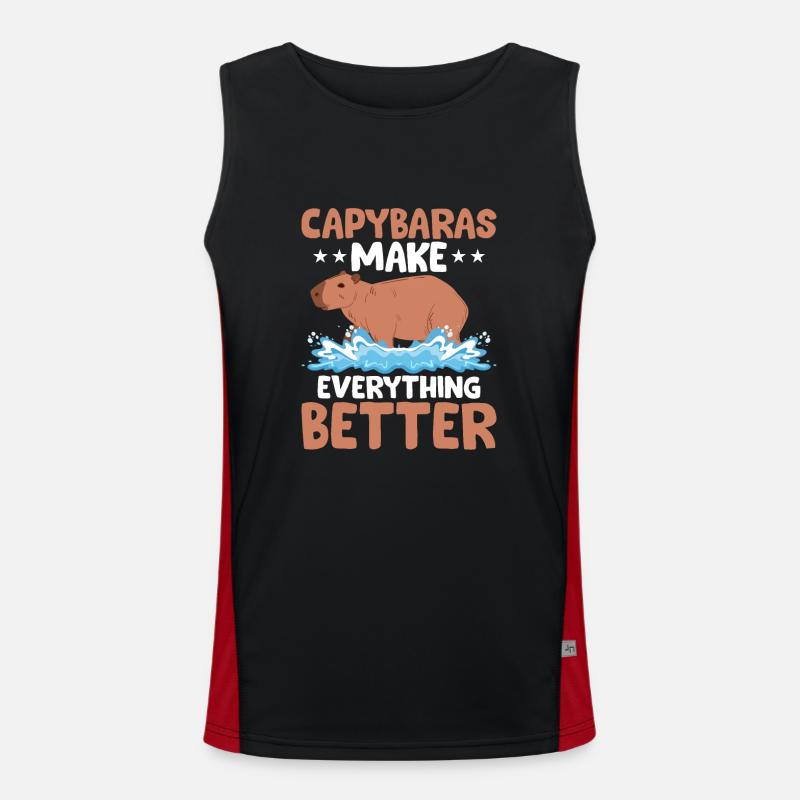 Capybaras Make Everything Better Capibara Owner Ro Funktionelles Kontrast-Tank Top für Männer 