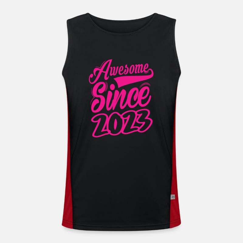 Awesome Since 2023 Funktionelles Kontrast-Tank Top für Männer 
