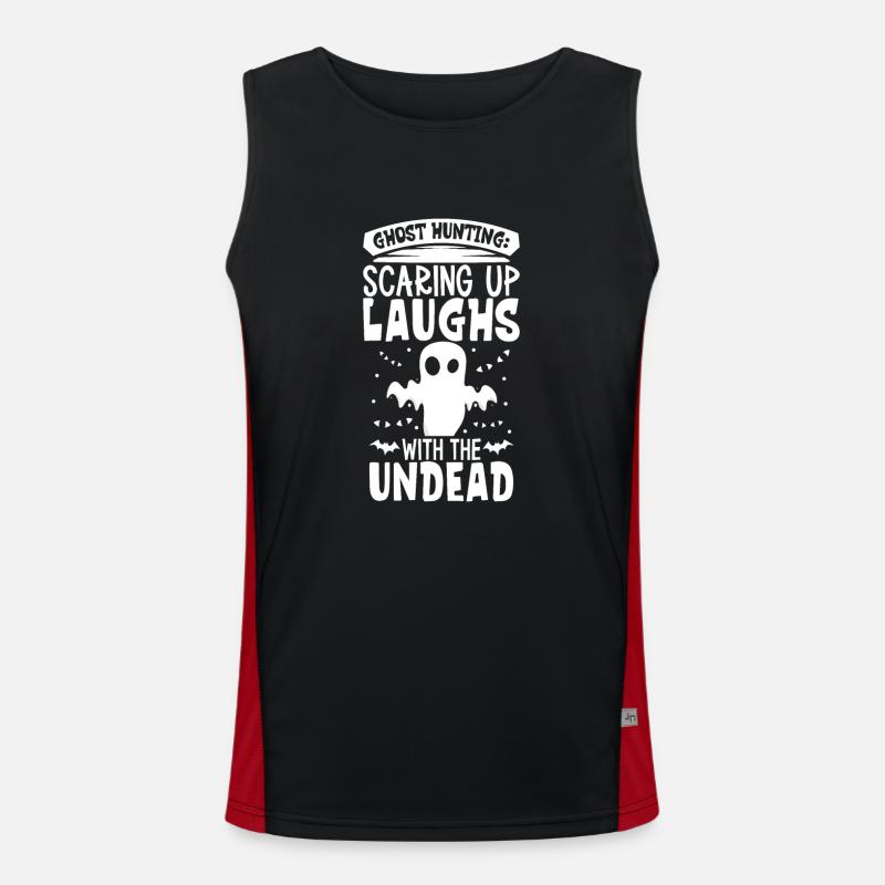 Paranormal Research Halloween Ghost Hunter Men's Functional Contrast Tank Top 
