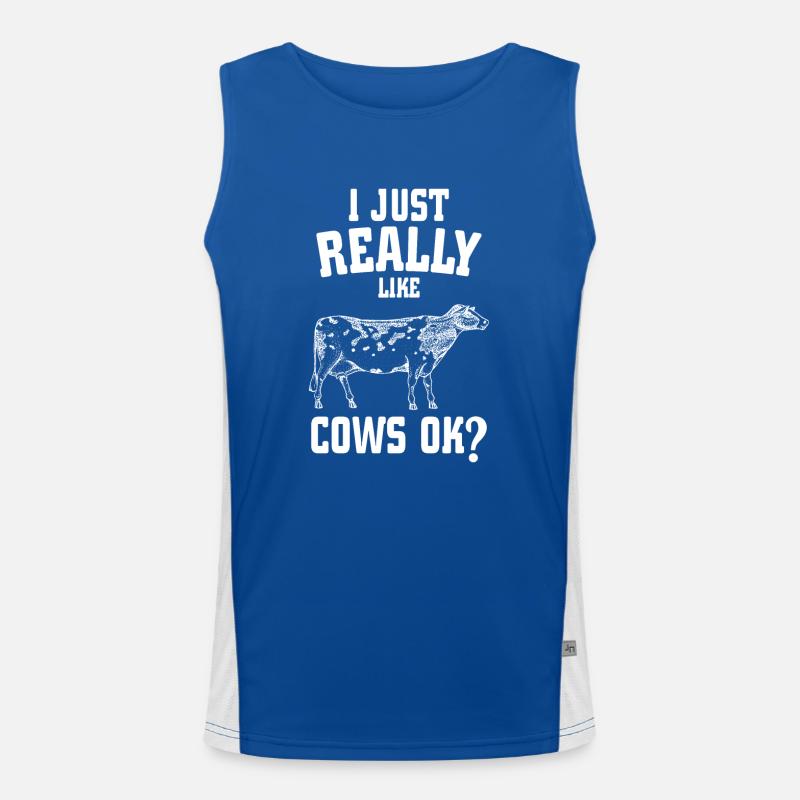 J’aime vraiment les vaches - Débardeur respirant contrasté Homme 