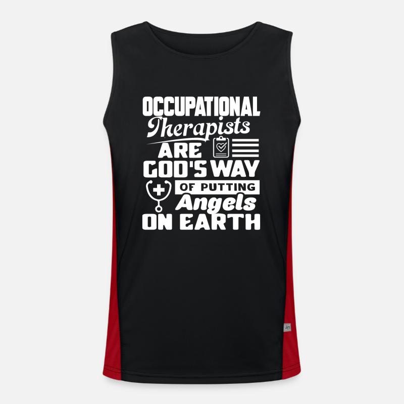 Occupational Therapists Angels Men's Functional Contrast Tank Top 