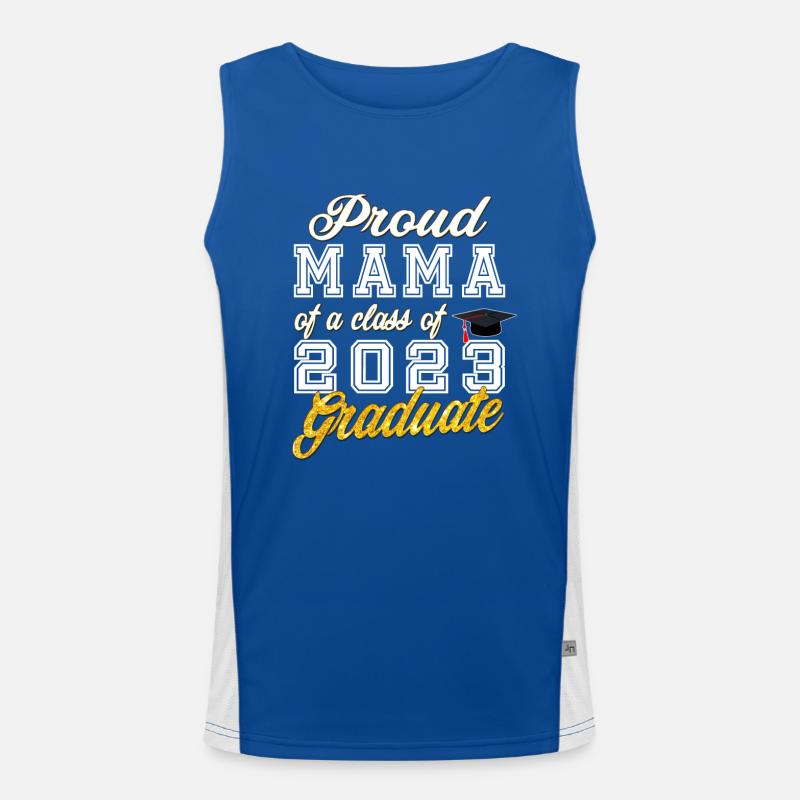 Abschlussfeier 2023 - Stolze Mama eines Jahrgangs 2023 Funktionelles Kontrast-Tank Top für Männer 