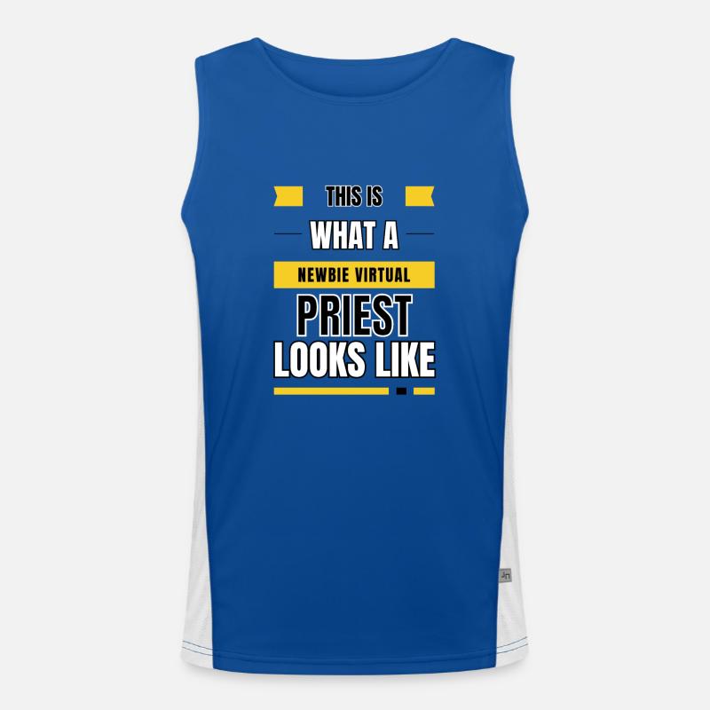 Newbie virtual priest Men's Functional Contrast Tank Top 