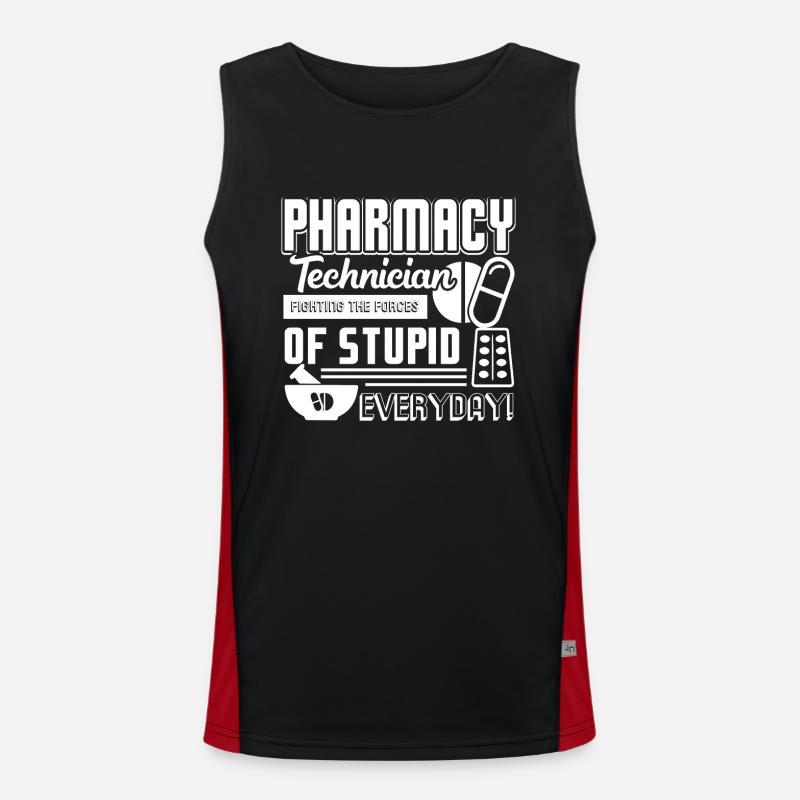 Pharmacy Technician Pharmacy Technician Fighting Men's Functional Contrast Tank Top 